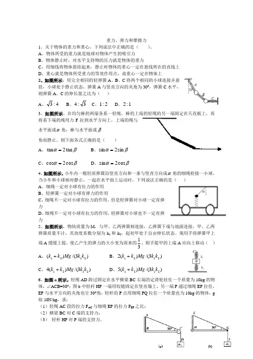 重力弹力摩擦力 2