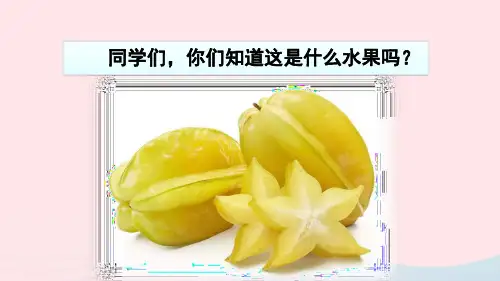 新人教版二年级语文下册课文413《画杨桃》教学课件