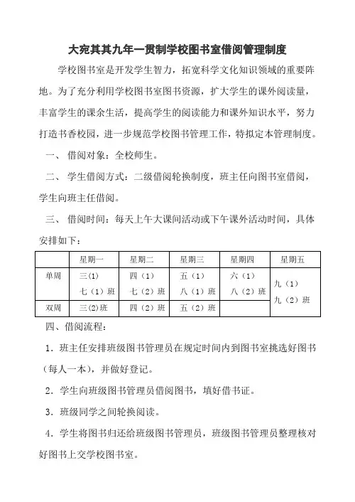 图书借阅管理制度 2