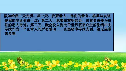 新人教版七年级语文上册第六单元第29课《盲孩子和他的影子》课件(新版)