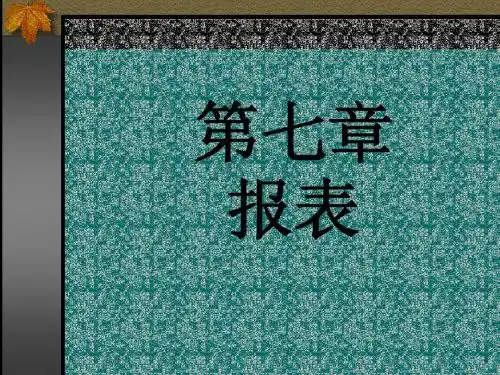 第七章-报表(1)