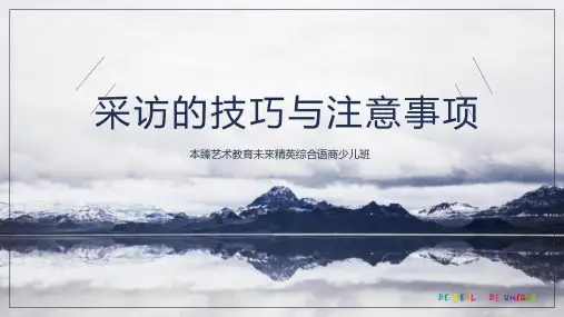 小记者采访与写作(第三节)