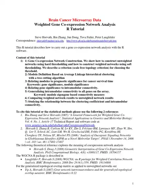 WGCNA_肿瘤数据构建共表达网络实例教程