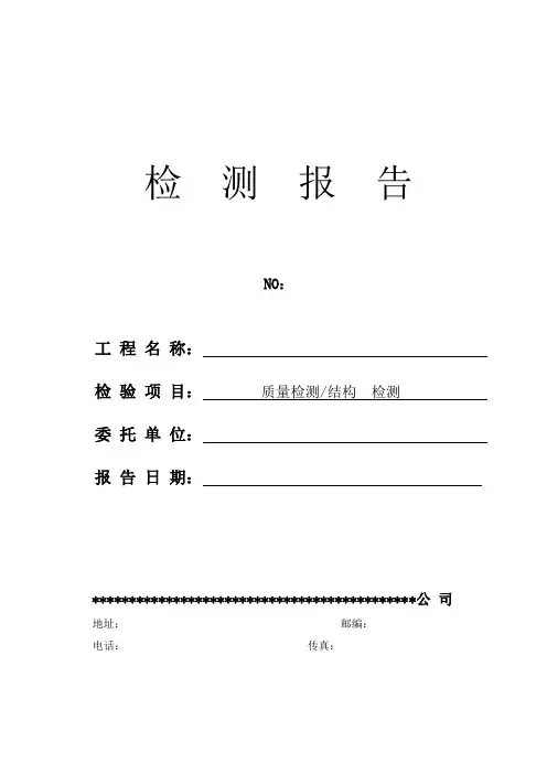 BG-01主体结构施工质量检测报告