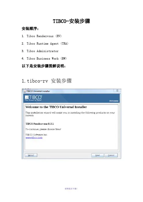 tibco安装步骤说明文档