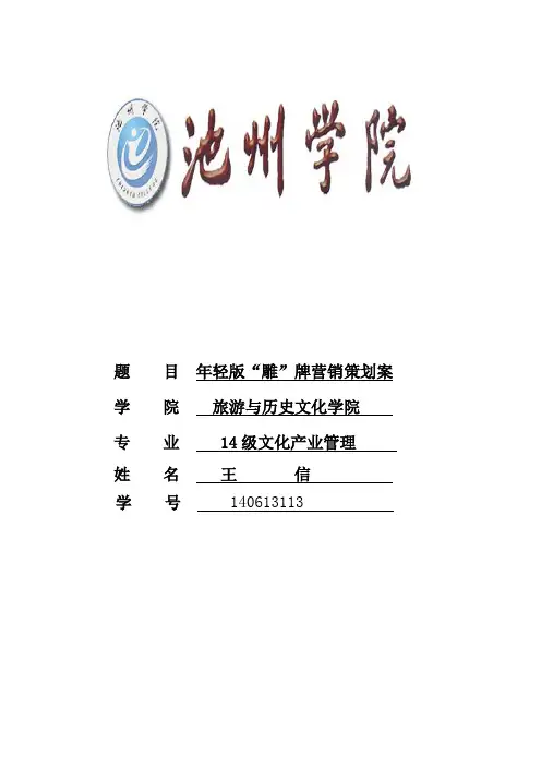 “年轻版”雕牌洗衣粉营销策划案