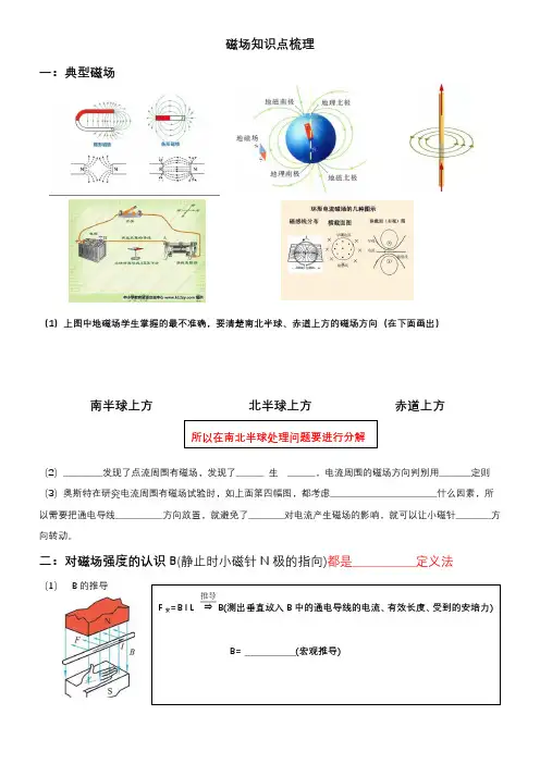 2021年北京高考高考冲刺磁场复习知识点