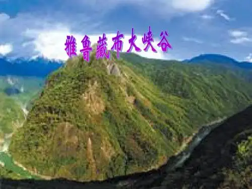 四年级语文上册第一组2.雅鲁藏布大峡谷第一课时课件