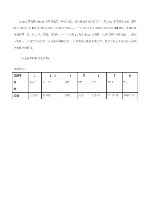 DS1302时钟芯片资料