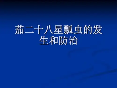 茄二十八星瓢虫的