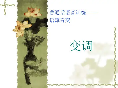 普通话语流音变——变调