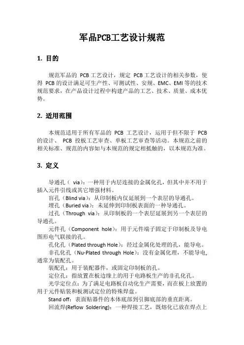 军工优质PCB工艺设计规范..