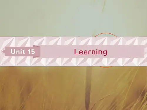 2019届高考英语北师大版总复习课件：必修5 Unit 15 Learning 精品