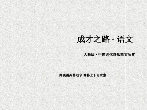 中国古代诗歌散文欣赏