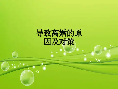 导致离婚的原因及对策ppt课件