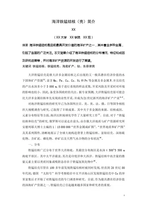 海底锰结核