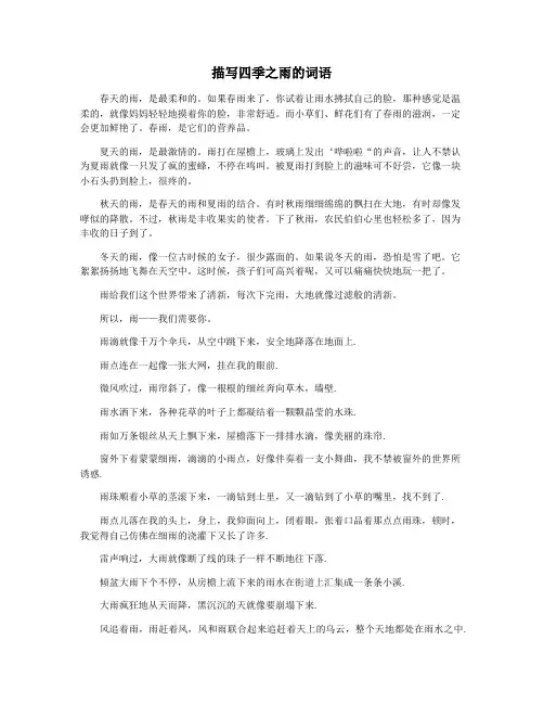 描写四季之雨的词语