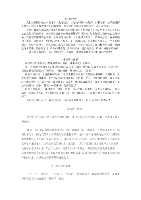 我们的学校作文