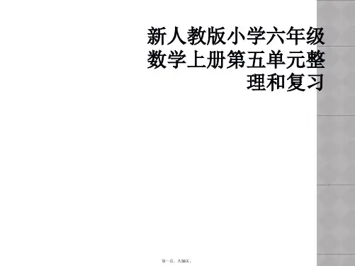 新人教版小学六年级数学上册第五单元整理和复习
