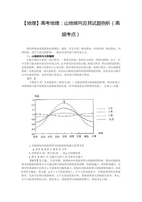 地理山地坡向