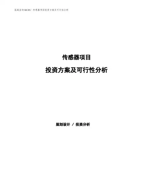 传感器项目投资方案及可行性分析 (1)
