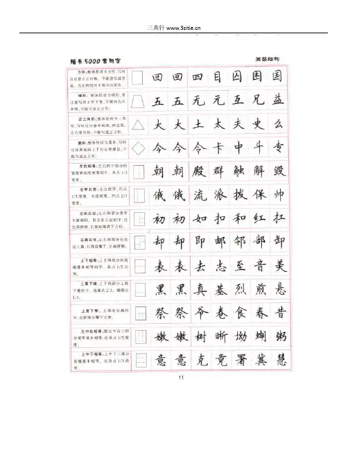 卢中南 常用字楷书字帖