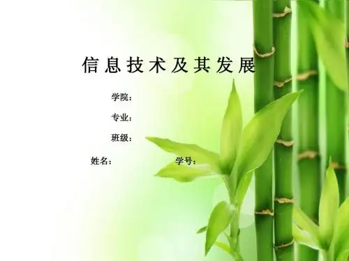 信息技术及其发展_教师技能测评作品