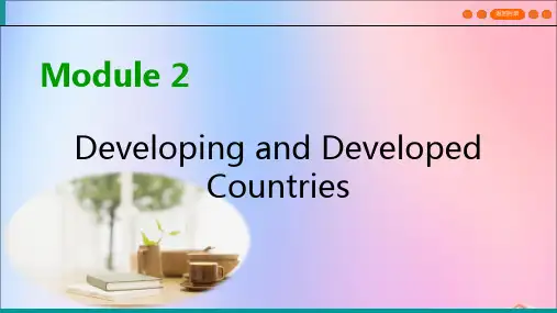 2020学年高中英语Module2DevelopingandDevelopedCountriesSectionⅡGrammar课件外研版必修3
