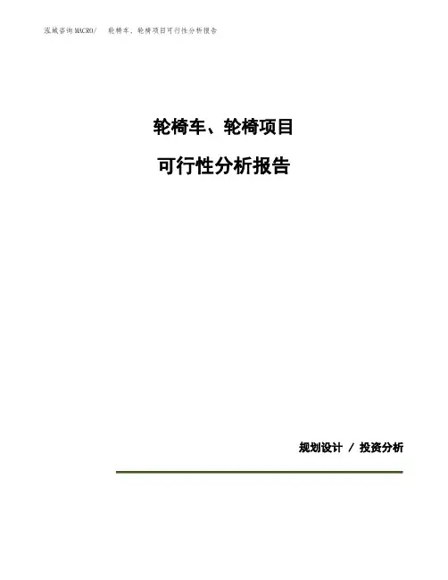 轮椅车、轮椅项目可行性分析报告(模板参考范文)