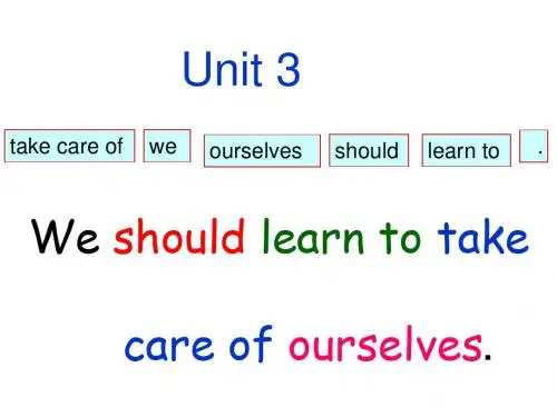 Unit 3 We should take care of ourselves课件