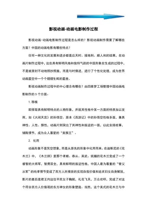 影视动画-动画电影制作过程