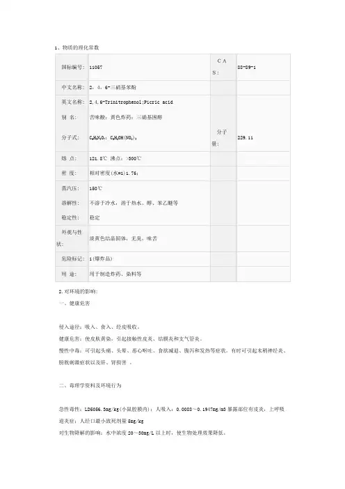 2,4,6-三硝基苯酚