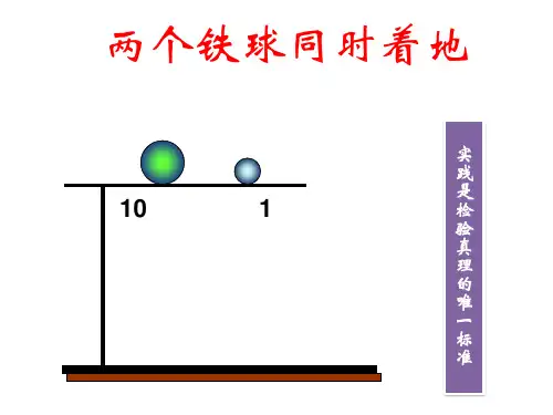 (2015)两个铁球同时着地课件
