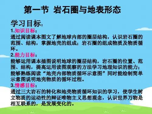 鲁教版地理必修一2.1岩石圈与地表形态(共25张PPT)优秀课件