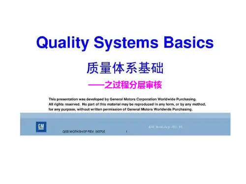 质量体系基础之过程分层审核