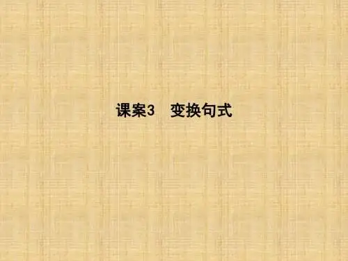 2018高考语文(全国通用版)大一轮复习(课件)专题十三 选用、仿用、变换句式 考点突破—变换句式