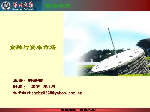资本的概念及资本市场 第一章