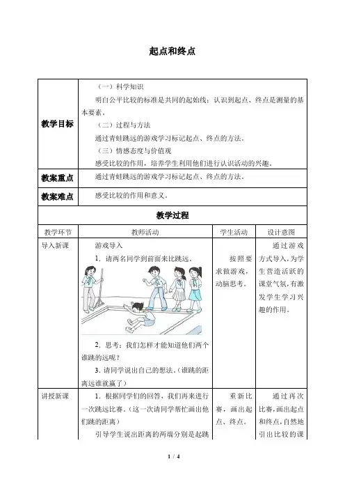起点和终点