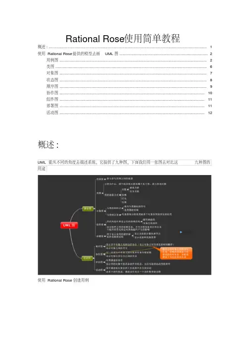 RationalRose使用简单教程