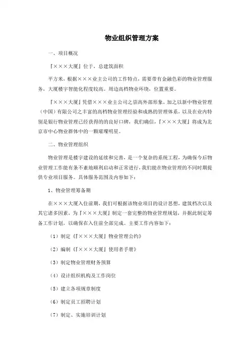 XX大厦物业管理服务方案.doc