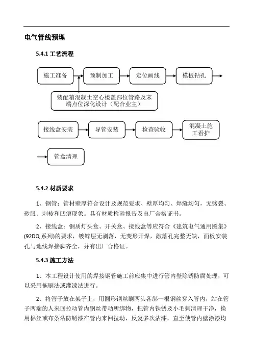 电气管线预埋