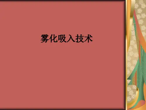 雾化吸入技术ppt课件