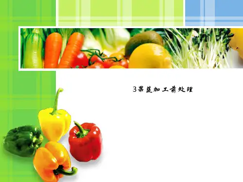 3果蔬加工前处理