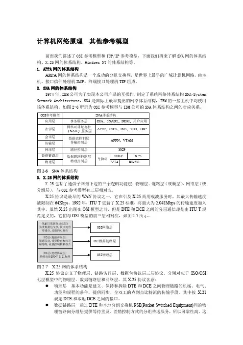 计算机网络原理  其他参考模型