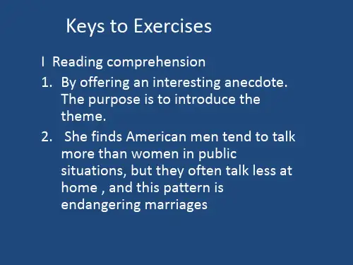 key to exercises