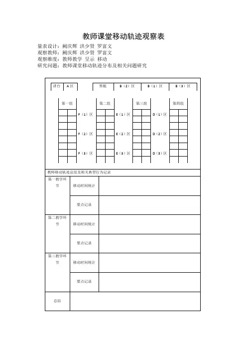 教师课堂移动轨迹观察表-空白 - 2.2