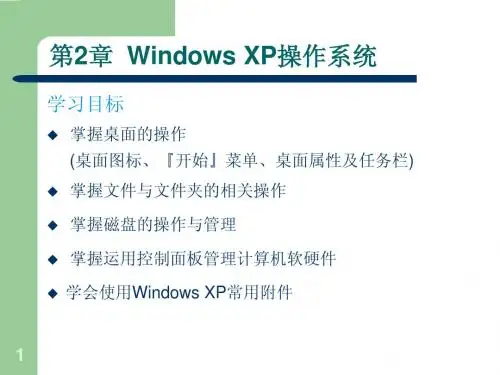 第四讲 操作系统WindowsXP