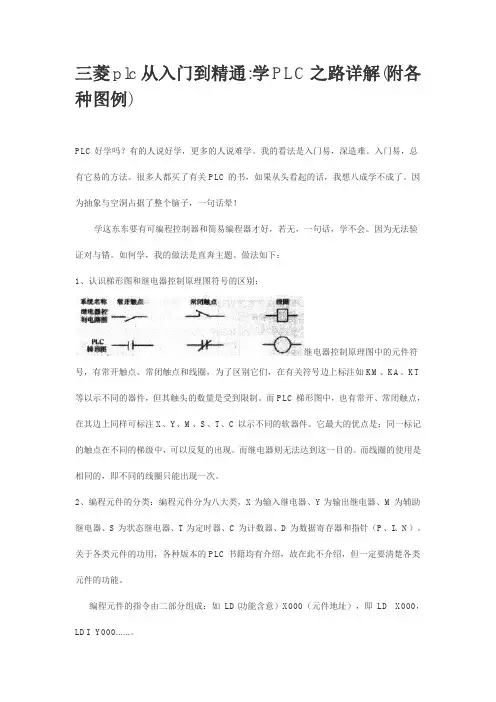 三菱plc从入门到精通,学PLC之路详解(附各种图例) 3