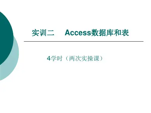 Access数据库和表的使用.ppt