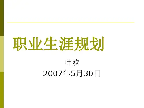 职业生涯规划培训教材PPT(共 48张)